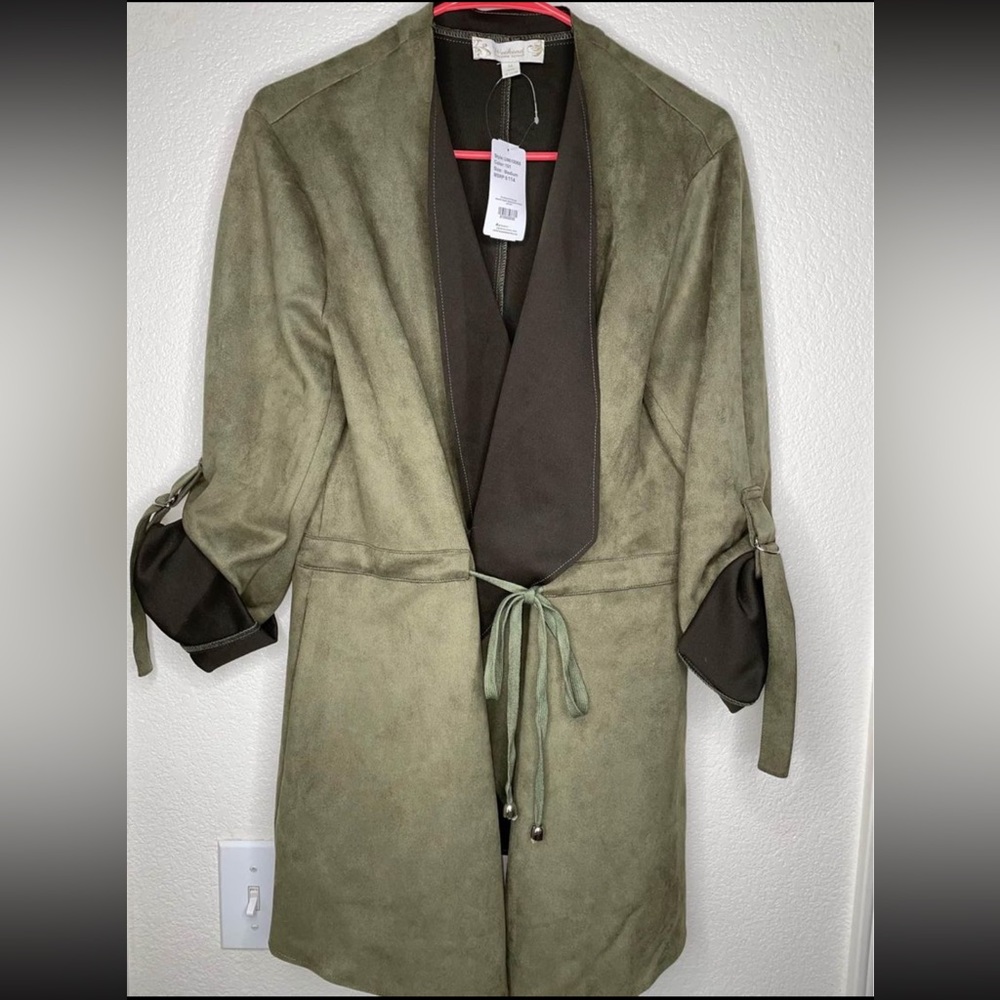 Suzanne Betro Weekend drawstring front cardigan jacket